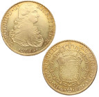 1796. Carlos IV (1788-1808). México. 8 escudos. FM. A&C 1636. Au. 27,05 g. Bella. Brillo original. Zona floja habitual. EBC-. Est.1800.