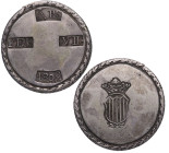 1809. Fernando VII (1808-1833). Tarragona (Cataluña). 5 pesetas. A&C 1429. Ag. 26,67 g. Atractiva. Restos de brillo original. ESCASA. MBC+. Est.275.