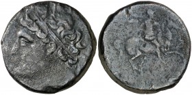 Hierón II (275-215 a.C.). Sicilia. Siracusa. AE 27. (S. 1221 sim) (CNG. II, 1548). 16,81 g. BC+/BC.