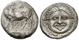 (350-300 a.C.). Misia. Parion. Hemidracma. (S. 3919). 2,39 g. MBC+.