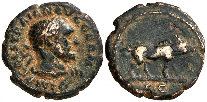 (101 d.C.). Trajano. Cuadrante. (Spink 3248) (Co. 341) (RIC. 702). 2,73 g. MBC.
