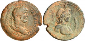 (133-134 d.C.). Adriano. Alejandría. Hemidracma de bronce. (Spink falta) (Kampmann-Ganschow 32.584). 22 g. MBC.