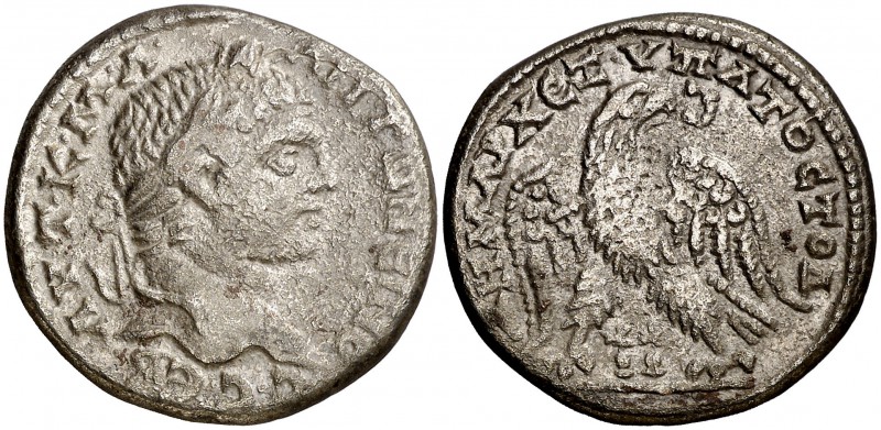 s/d. Caracalla. Fenicia. Tripolis. Tetradracma. (S.GIC. 2677 var) (BMC. XXVI, fa...