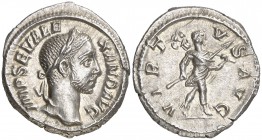 (228 d.C.). Alejandro Severo. Denario. (Spink 7933) (S. 584) (RIC. 224). 3,67 g. EBC.