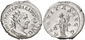 (245-247 d.C.). Filipo I. Antoniniano. (Spink 8918) (S. 9) (RIC. 27b). 4,12 g. EBC-.