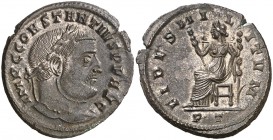 (306 d.C.). Constancio I, Cloro. Ticinum. Follis. (Spink 14170) (Co. 44) (RIC. 59a). 9,73 g. EBC-.