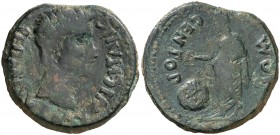 Octavio Augusto. Itálica (Santiponce). As. (FAB. 1585) (ACIP. 3328). 12,87 g. Pátina verde. MBC.