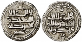 Gaznávidas del Afganistán. Mahmud. Dirhem. (S. Album 1609) (Mitch. W. of I. 767). 3,58 g. Con título Yamin al-Daula, y citando al califa al-Qadir. Cec...