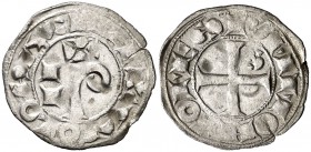 Ramon VI (1194-1222) i Ramon VII (1222-1249). Tolosa. Diner. (Cru.Occitània 80). 0,83 g. MBC+.