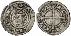 Jaume I (1213-1276). Provença. Ral coronat. (Cru.V.S. 174) (Cru.Occitània 100) (Cru.C.G. 2124). 0,73 g. MBC-.