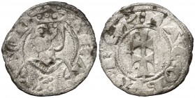 Jaume II (1291-1327). Aragón. Dinero jaqués. (Cru.V.S. 364) (Cru.C.G. 2182). 0,86 g. MBC-.