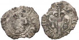 Alfons IV (1416-1458). València. Diner. (Cru.V.S. 867) (Cru.C.G. 2914). 0,67 g. Cospel irregular. Rara. BC-.