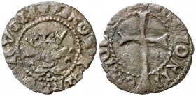 Ferran II (1479-1516). Mallorca. Diner. (Cru.V.S. 1188) (Cru.C.G. 3104 var) (Cal. 155). 0,60 g. Escasa. MBC-.