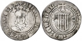 Ferran II (1479-1516). Aragón. Medio real. (Cru.V.S. 1305 var) (Cru.C.G. 3205 var). 1,58 g. Golpecitos. MBC-.