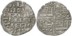 Alfonso X (1252-1284). ¿?. Dinero de las 6 lineas. (AB. 235). 0,88 g. Escasa. MBC.