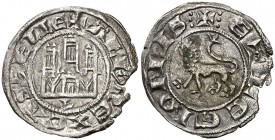 Alfonso X (1252-1284). León. Dinero. (AB. 252, como pepión). 0,87 g. Cospel ligeramente faltado. Escasa. (MBC).