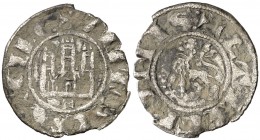 Alfonso X (1252-1284). Murcia. Dinero. (AB. 253, como pepión). 0,82 g. Cospel ligeramente faltado. Escasa. MBC-.