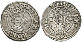 1556. Fernando I. Linz. 3 Kreuzer. (Schulten 4191). 2,46 g. MBC+.