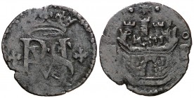 s/d (1567-1580). Felipe II. Segovia. . 1 blanca. (Cal. 863 var). 0,57 g. MBC-.