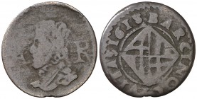 1618. Felipe III. Barcelona. 1 ardit. (Cal. 598). 1,14 g. BC.