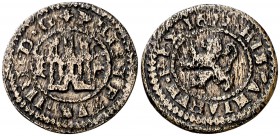 1622. Felipe IV. Segovia. 2 maravedís. (Cal. 1556) (J.S. F-282). 1,07 g. Ex Áureo & Calicó 20/09/2016, nº 690. Muy rara. BC+.