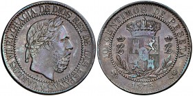 1875. Carlos VII. Oñate. 10 céntimos. (Cal. 8). 9,83 g. MBC.