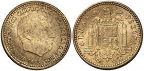1953*1963. Estado Español. 1 peseta. (Cal. 89). 3,55 g. S/C-.