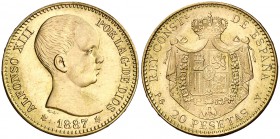 1887*1962. Estado Español. PGV. 20 pesetas. (Cal. 6). 6,45 g. S/C-.
