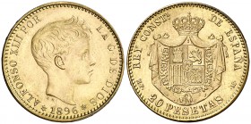 1896*1962. Estado Español. MPM. 20 pesetas. (Cal. 8). 6,48 g. S/C-.