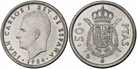1984. Juan Carlos I. 50 pesetas. (Cal. 67). 12,46 g. S/C.