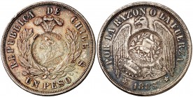 1894. Guatemala. (Kr. 216). 25,23 g. AG. MBC+.