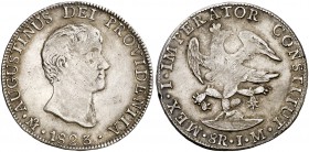 1823. México. Iturbide. JM. 8 reales. (Kr. 310). 26,93 g. AG. Escasa. MBC+.
