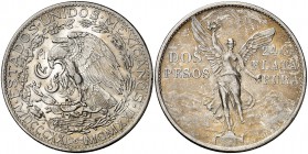 1921. México. 2 pesos. (Kr. 462). 26,67 g. AG. MBC+.