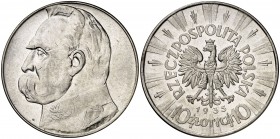1935. Polonia. 10 zlotych. (Kr. 29). 22,15 g. AG. EBC+.