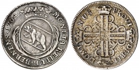 1764. Suiza. Berna. 20 kreuzer. (Kr. 119). 4,19 g. AG. MBC.