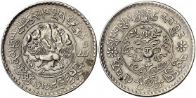 BE 26 (1936). Tíbet. Tapchi. 3 srang. (Kr. 26). 11,05 g. AG. EBC-.