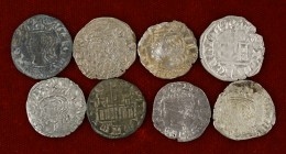 Alfonso XI (1312-1350). Cornado. Lote de 8 monedas, cecas diversas. A examinar. BC+/MBC.