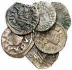 Felipe III. Granollers. 1 diner. Lote de 6 monedas, diversas variantes. A examinar. BC/MBC.
