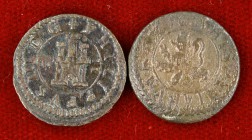 1602 y 1603. Felipe III. Segovia. 2 maravedís. Lote de 2 monedas. MBC-/MBC.