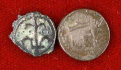 Felipe III y Felipe IV. Lleida. Lote de 2 diners, busto a izquierda y a derecha. MBC-.
