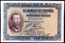 1926. 25 pesetas. (Ed. B109a). 12 de octubre, San Francisco Javier. EBC-.