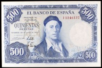 1954. 500 pesetas. (Ed. D69b). 22 de julio. Zuloaga. Serie I. S/C-.