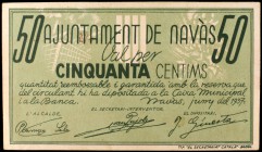 Navàs. 50 céntimos. (T. 1895). Escaso así. EBC.