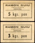Juneda. Ramón Guiu. Panadería. 3 y 5 Kilos de pan. (AL. falta). MBC-.
