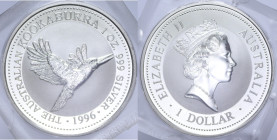 AUSTRALIA 1 DOLLARO 1996 KOOKABURRA AG. 31,1 GR. PROOF