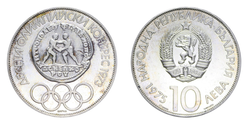 BULGARIA 10 LEVA 1975 AG. 30,17 GR. SPL/PROOF