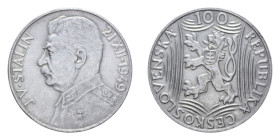 CECOSLOVACCHIA 100 KORUN 1949 STALIN AG. 14,04 GR. SPL+