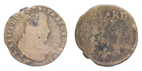 FRANCIA LUIGI XIV LIARD 1697 SIGLA M CU. 3,54 GR. MB
