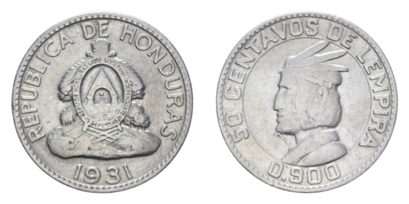 HONDURAS 50 CENT. 1931 NC AG. 6,14 GR. BB