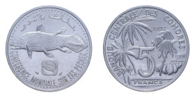 ISOLE COMORES 5 FRANCHI 1992 NC IT. 3,85 GR. FDC